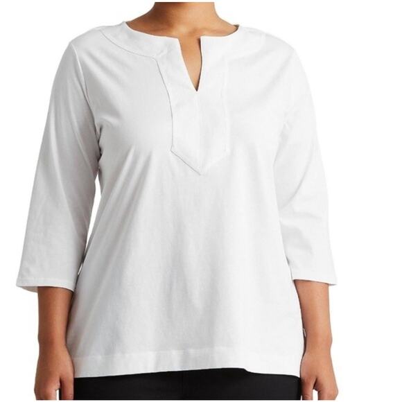 Lauren Ralph Lauren's soft tunic is crafted from luxe combed cotton.size PL - Picture 1 of 7